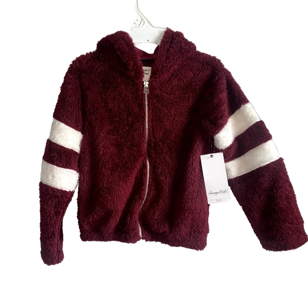 Sovereign Code Jacket Girls Size 6X Fuzzy With Hood Front Zip NWT *